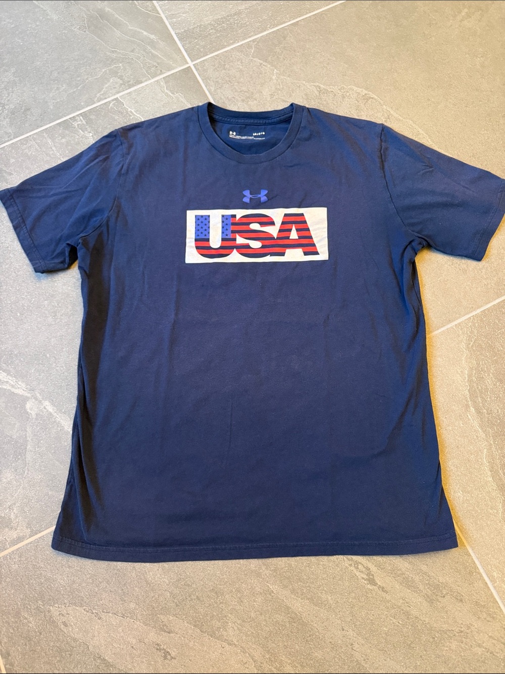 Under Armour Navy Short-Sleeve USA Graphic Tee
